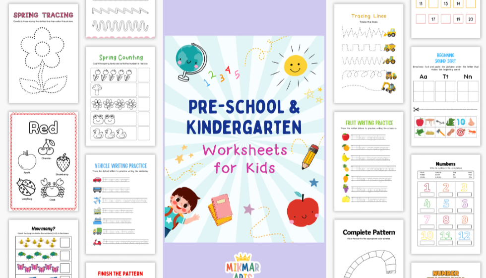 Pre-School & Kindergarten Activity Worksheets